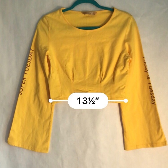 Elf Sack yellow crop top Size M - Tuesday - Picture 5 of 7